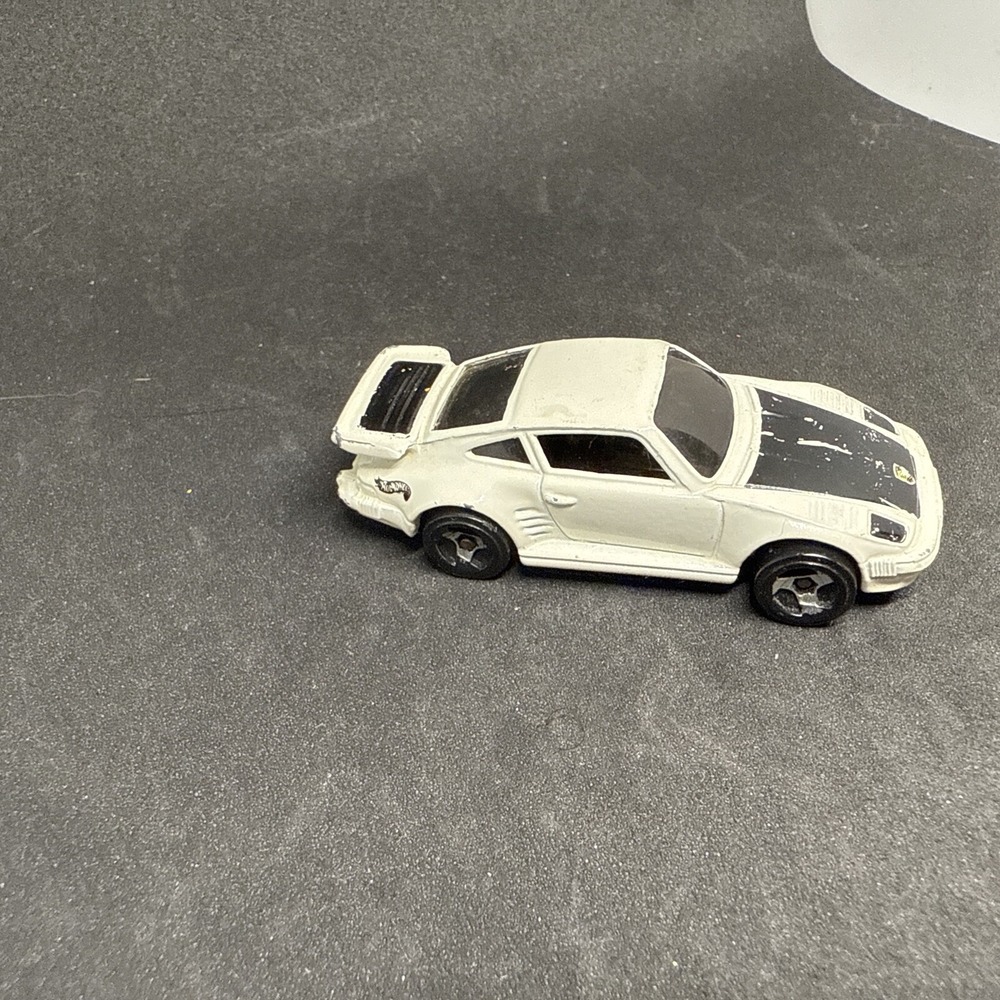 Vintage 1989 Hot Wheels Porsche 930 Race Car Rare Original‎ Old Car Black Hood